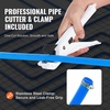 image:imageVEVOR PEX Pipe 12 Inch 300 Feet NonOxygen Barrier PEXB Flexible Pipe Tubing for Potable Water for HotCold Water amp Easily Restore Plumbing Applications with Free Cutter amp ClampsBlue  for PotableHotCold Water Easily Restore Plumbing Applications with Free Cutter amp Clamps BlueBlue