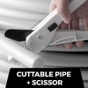 image:imageVEVOR PEX Pipe 12 Inch 300 Feet NonOxygen Barrier PEXB Flexible Pipe Tubing for Potable Water for HotCold Water amp Easily Restore Plumbing Applications with Free Cutter amp ClampsBlue  for PotableHotCold Water Easily Restore Plumbing Applications with Free Cutter amp Clamps BlueWhite