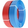 image:imageVEVOR PEX Pipe 34 Inch 100 Feet NonOxygen Barrier PEXA Flexible Pipe Tubing for Potable Water for HotCold Water amp Easily Restore Plumbing Applications with Free CutterWhite  Pipe Tubing for Potable  Hot  Cold Water amp Easily Restore Plumbing Applications with Free Cutter WhiteBlueRed