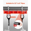 image:imageVEVOR Pipe Welding Vise 12 to 8 Pipe Welding Clamp with Dual Chains amp Crank Handles HeavyDuty Cast Iron Welding Vise for a Variety of Pipes