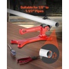 image:imageVEVOR Portable Pipe Vise Lightweight Aluminum Pipe Clamp for 18 to 112 Pipe Quick Grab SelfAdjusting Wrench for Pipe Cutting Threading Clamping Ideal for Plumbing Repair  Lightweight and Durable for Onsite Plumbing Installation Repair and Maintenance