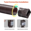 image:imageVEVOR Rain Gutter Downspout Extensions 2Pack Flexible Downspout Extender Down Spout Drain Extension Extendable from 22 to 63 Gutter Extensions with Adapters for Rainwater Drainage WhiteBrown2Pack