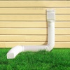 image:imageVEVOR Rain Gutter Downspout Extensions 2Pack Flexible Downspout Extender Down Spout Drain Extension Extendable from 22 to 63 Gutter Extensions with Adapters for Rainwater Drainage WhiteWhite