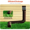 image:imageVEVOR Rain Gutter Downspout Extensions 2Pack Flexible Downspout Extender Down Spout Drain Extension Extendable from 22 to 63 Gutter Extensions with Adapters for Rainwater Drainage WhiteBrown2Pack