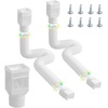 image:imageVEVOR Rain Gutter Downspout Extensions 2Pack Flexible Downspout Extender Down Spout Drain Extension Extendable from 22 to 63 Gutter Extensions with Adapters for Rainwater Drainage WhiteWhite