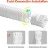 image:imageVEVOR Rain Gutter Downspout Extensions 2Pack Flexible Downspout Extender Down Spout Drain Extension Extendable from 22 to 63 Gutter Extensions with Adapters for Rainwater Drainage WhiteWhite