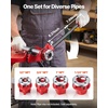 image:imageVEVOR Ratchet Pipe Threader Kit with 3 Dies 12 NPT 34 NPT 1 NPT Ratcheting Pipe Threading Tool Portable Pipe Threader Set with Storage Case for Plumbing Installation and Repair12  114