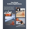image:imageVEVOR Roller Stand Heavy Duty 2500 LBS Load Capacity Tool Stand  2852 Height Adjustable  Foldable SpaceSaving Design  for Woodworking and Metalworking Long Boards Metal Pipes or BarsHeavy Duty Roller Stand