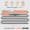 image:imageVEVOR SelfRegulating Pipe Heating Cable 6feet 5Wft Heat Tape for Pipes Freeze Protection Protects PVC Hose Metal and Plastic Pipe from Freezing 120V120 Feet