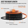 image:imageVEVOR SelfRegulating Pipe Heating Cable 6feet 5Wft Heat Tape for Pipes Freeze Protection Protects PVC Hose Metal and Plastic Pipe from Freezing 120V30 Feet