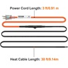 image:imageVEVOR SelfRegulating Pipe Heating Cable 6feet 5Wft Heat Tape for Pipes Freeze Protection Protects PVC Hose Metal and Plastic Pipe from Freezing 120V30 Feet