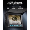 image:imageVEVOR Sewer Camera 656FT Snake Cam with DVR Video Pipe Inspection Equipment 43 inch LCD Screen Industrial Borescope Endoscope Waterproof IP68 with LED Lights for Duct HAVC Drain Pipe Plumbing98ft30m
