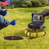 image:imageVEVOR Sewer Camera with 512Hz Locator165 ft50 m SelfLeveling Drain Inspection Camera with 9 1080P HD Screen 36X Zoom Snake Plumbing Camera with Lights12 LED 32GB SD Card for Duct Pipe230ft70m