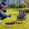 image:imageVEVOR Sewer Camera with 512Hz Locator165 ft50 m SelfLeveling Drain Inspection Camera with 9 1080P HD Screen 36X Zoom Snake Plumbing Camera with Lights12 LED 32GB SD Card for Duct Pipe165ft50m