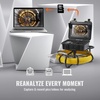 image:imageVEVOR Sewer Camera with 512Hz Locator165 ft50 m SelfLeveling Drain Inspection Camera with 9 1080P HD Screen 36X Zoom Snake Plumbing Camera with Lights12 LED 32GB SD Card for Duct Pipe165ft50m