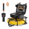 image:imageVEVOR Sewer Camera with 512Hz Locator165 ft50 m SelfLeveling Drain Inspection Camera with 9 1080P HD Screen 36X Zoom Snake Plumbing Camera with Lights12 LED 32GB SD Card for Duct Pipe300ft915m