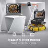 image:imageVEVOR Sewer Camera with 512Hz Locator165 ft50 m SelfLeveling Drain Inspection Camera with 9 1080P HD Screen 36X Zoom Snake Plumbing Camera with Lights12 LED 32GB SD Card for Duct Pipe230ft70m