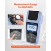 image:imageVEVOR Turbidity Meter 01000 NTU Measuring Range ISO 7027 Compliant Portable Red Light Turbidimeter Quick Reading with Calibration Solutions Sample Vials and Carry Case for Field and Plant01000 NTUWhite