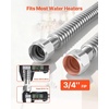 image:imageVEVOR Water Heater Kit 24 Inch Length Water Heater Flex Connector Waters Heaters Installation Kit with 34 FIP x 34 FIP Inlet amp Outlet Connection for Bathroom Kitchen Laundry Room Boiler Room