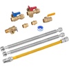image:imageVEVOR Water Heater Kit 34 Inch Cold amp Hot Water Plumbing Repair Kit with 600 WOG Isolation Valves Pressure Relief Valve Ball Valve Gas Hose Compatible with Most Tankless Waters Heater Brands