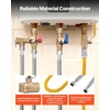 image:imageVEVOR Water Heater Kit 34 Inch Cold amp Hot Water Plumbing Repair Kit with 600 WOG Isolation Valves Pressure Relief Valve Ball Valve Gas Hose Compatible with Most Tankless Waters Heater Brands