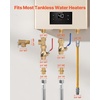 image:imageVEVOR Water Heater Kit 34 Inch Cold amp Hot Water Plumbing Repair Kit with 600 WOG Isolation Valves Pressure Relief Valve DualLayer Gas Hose Compatible with Most Tankless Waters Heater Brands