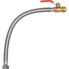 image:imageVEVOR Water Heater Kit PushFit Valve Flexible Water Heater Connector with 34 FIP x 12 PTC Ball Valve Stainless Steel Braided Waters Heaters Supply Line for Bathroom Kitchen Laundry Room