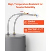 image:imageVEVOR Water Heater Kit PushFit Valve Flexible Water Heater Connector with 34 FIP x 12 PTC Ball Valve Stainless Steel Braided Waters Heaters Supply Line for Bathroom Kitchen Laundry Room