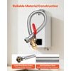 image:imageVEVOR Water Heater Kit PushFit Valve Flexible Water Heater Connector with 34 FIP x 12 PTC Ball Valve Stainless Steel Braided Waters Heaters Supply Line for Bathroom Kitchen Laundry Room