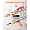 image:imageVEVOR Water Heater Kit PushFit Valve Flexible Water Heater Connector with 34 FIP x 12 PTC Ball Valve Stainless Steel Braided Waters Heaters Supply Line for Bathroom Kitchen Laundry Room