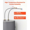 image:imageVEVOR Water Heater Kit PushFit Valve Flexible Water Heater Connector with 34 FIP x 34 PTC Ball Valve Stainless Steel Braided Waters Heaters Supply Line for Bathroom Kitchen Laundry Room
