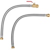 image:imageVEVOR Water Heater Kit PushFit Valve Flexible Water Heater Connector with 34 FIP x 34 PTC Ball Valve Stainless Steel Braided Waters Heaters Supply Line for Bathroom Kitchen Laundry Room