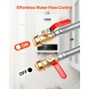 image:imageVEVOR Water Heater Kit PushFit Valve Flexible Water Heater Connector with 34 FIP x 34 PTC Ball Valve Stainless Steel Braided Waters Heaters Supply Line for Bathroom Kitchen Laundry Room