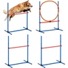 image:imageVEVOR Dog Agility Course Backyard Set 13pcs Agility Training Equipment for Dogs 2 Tunnels with SandbagsAdjustable HurdlesWeave PolesJump RingPause Box Puppy Obstacle Course Kit with Storage Bag4 Pcs Dog Hurdles