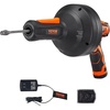 image:imageVEVOR Drain Auger 25Ft Plumbing Snake Auto Feed Plumbers Snake with Drill Attachment Pipe Snake Drain Clog Remover for Kitchen Bathroom Shower Sink with Protective Hose and GlovesElectric AutoFeed