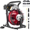 image:imageVEVOR Drain Cleaner Machine 75 FT x 12 Inch Sewer Snake Auger Manual Feed  Efficient Clog Clearing for 2 to 6 Pipes Solid Core Steel Cable with 4 Cutters amp Airactivated Foot Switch50 FT x 516