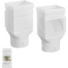 image:imageVEVOR Gutter Downspouts Downspout Diverter Rainwater Collection System Fits for 2x3 or 3x4 Inch Standard Inlet and 4inch Outlet Flexible Rain Water Barrel Kit with Mesh Screen amp Transparent White