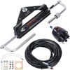 image:imageVEVOR Hydraulic Outboard Steering Kit 90HP Marine Boat Hydraulic Steering System with Helm Pump TwoWay Lock Cylinder and 24 Feet Hydraulic Steering Hose for Single Station SingleEngine Boats150 Hp 20 Ft Hose