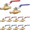 image:imageVEVOR PEX Ball Valve 10 Pieces 12 in PEX Brass Ball Valve PEX Full Port Brass Ball Valves Quarter Turn Hot Red Cold Blue PEX Full Port Ball Valve for Kitchen Hydronic Heating Bathroom