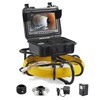 image:imageVEVOR Sewer Camera with 512Hz Locator165 ft50 m SelfLeveling Drain Inspection Camera with 9 1080P HD Screen 36X Zoom Snake Plumbing Camera with Lights12 LED 32GB SD Card for Duct Pipe230ft70m