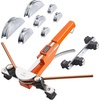 image:imageVEVOR Tubing Bender Kit 14 to 78 Inch Compact Ratcheting Tube Pipe Bender Ratchet Hand Bending Tool with 7 Color Aluminium Alloy Dies HVAC Tools for Copper HVAC Air Conditioning RefrigerationSilver