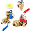 image:imageVEVOR Water Heater Kit 34 Inch Tankless Water Heater Service Valve Kit with 2PCS 34 NPT to 34 PEXB Isolation Valves Pressure Relief Valve LeadFree Brass Fits Most Tankless Waters Heaters