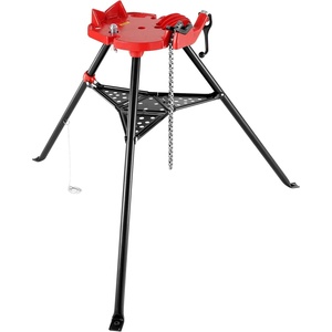 image:imageMophorn 4606 Tripod Pipe Chain Vise 186 CapacityPipe Stand Portable Foldable Steel LegsPipe Stands wTool Tray Tripod Stand Chain Vise Ideal for a Variety of Pipe MaterialsPipe Chain Vise Stand