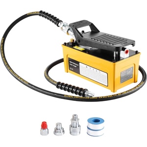 image:imageVEVOR 10000PSI Air Hydraulic Pump 042 Gal Reservoir NPT 38 in Oil Outlet NPT 14 in Inlet Aluminum Shell Air Actuated Treadle Foot Pump for Automobile Repair Frame Machine amp Hydraulic PressYellow