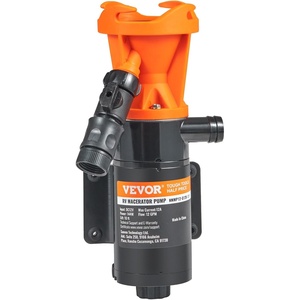 image:imageVEVOR 12V RV Macerator Pump 12GPM Portable RV Waste Pump Quick Release Sewage Pumps with Garden Hose amp Clamps 7ft Power Cord 10ft Lift Automatic Manual Crushing Function for Boat Camper MarineBlack