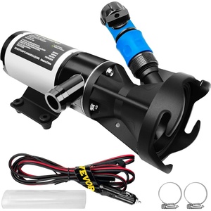 image:imageVEVOR 12V RV Macerator Pump 12GPM Portable RV Waste Pump Quick Release Sewage Pumps with Garden Hose amp Clamps 7ft Power Cord 10ft Lift Automatic Manual Crushing Function for Boat Camper MarineMulticolor