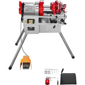 image:imageVEVOR Electric Pipe Threader Machine 900W 2Speed Threading Cutting Machine 12 to 4 inch Pipes Threading Cutter Tool with Foot Pedal for Plumbing Automotive Repairs Metalworking12  2