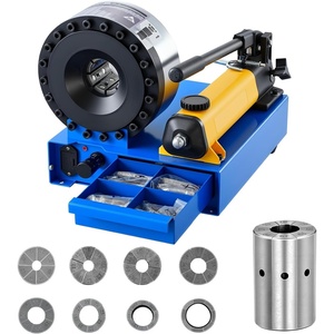 image:imageVEVOR High Pressure Hydraulic Hose Crimper Manual Hose Crimping Tool with 8 Dies amp 02411 Crimping Range Suitable for Low amp HighPressure Oil Pipes GasWaterAuto AC Hoses amp Cable Joints