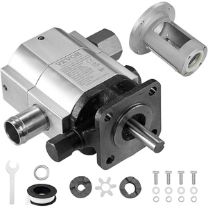 image:imageVEVOR Industrial Silver Aluminum Hydraulic Wood Log Splitter Pump 22GPM 4000PSI 3600RPM 1 Inlet 34 NPT Outlet for Small Engine Mounting Log Splitters Snowplow13GPM Pump Kit