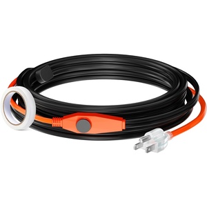 image:imageVEVOR Pipe Heating Cable 24FT 7WFT Heat Tape for Pipes with Builtin Thermostat Water Pipe Heat Cable Protects PVC Hose Metal and Plastic Pipe from Freezing24FT
